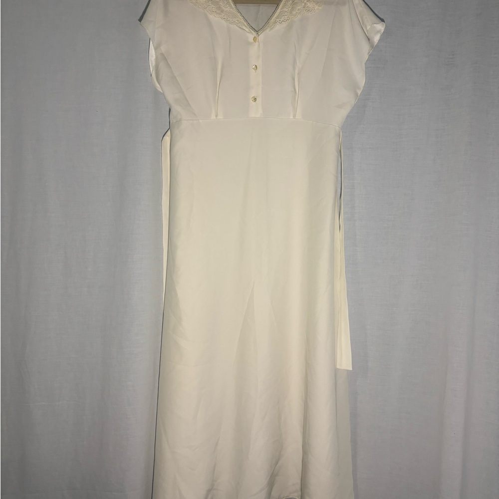 Elegant Cream Slip Dress